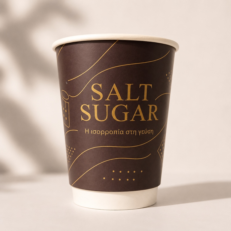 Εκτυπωμένο ποτήρι καφέ SALT SUGAR — DC TRADE
