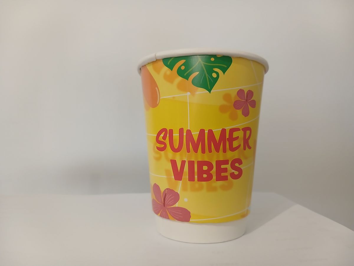 Εκτυπωμένο ποτήρι καφέ Summer Vibes — DC TRADE