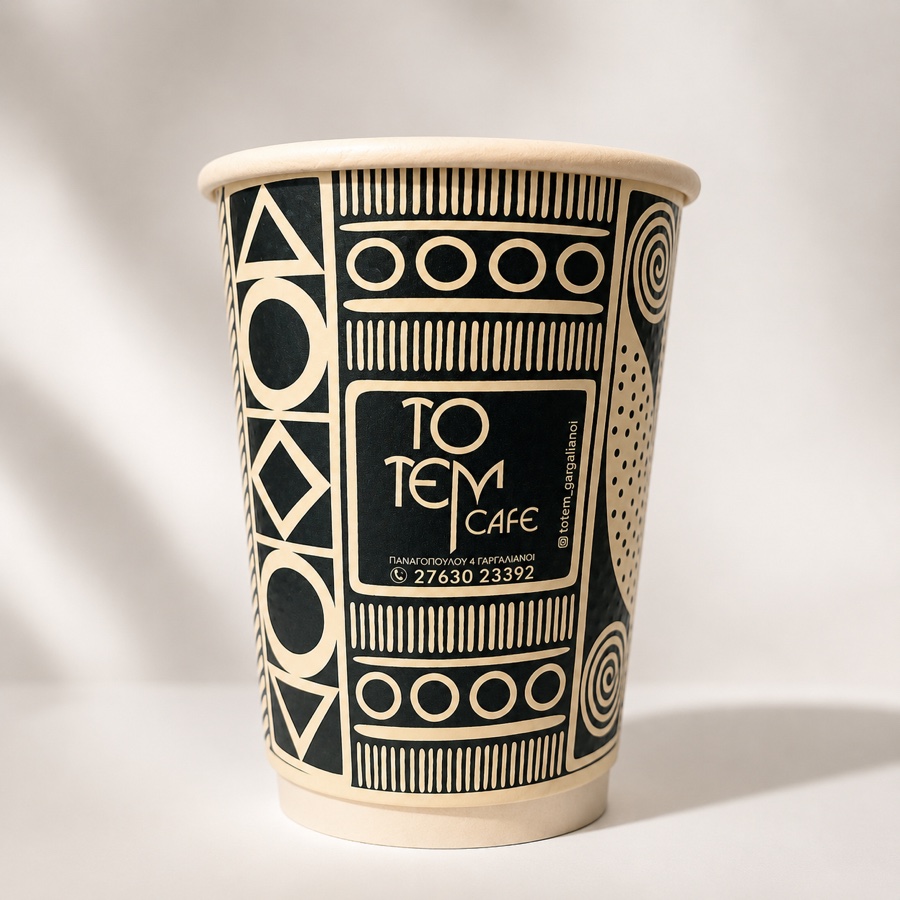 Εκτυπωμένο ποτήρι καφέ TOTEM CAFE — DC TRADE